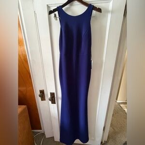 NWT Lulus strappy back knit mermaid dress Navy size small